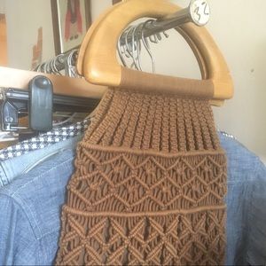 Vintage J. Crew   wood handle/heavy cotton cable